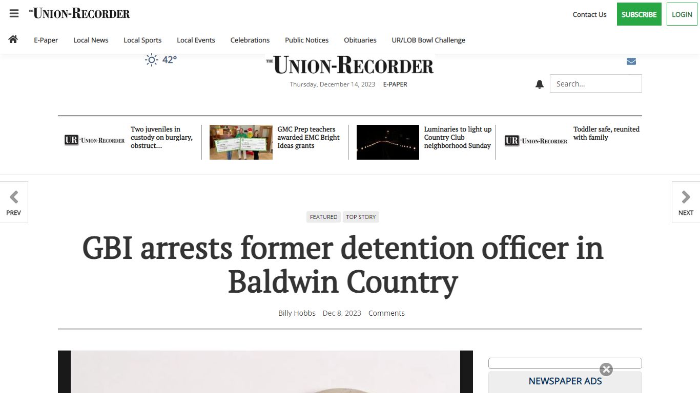 GBI arrests former detention officer in Baldwin Country